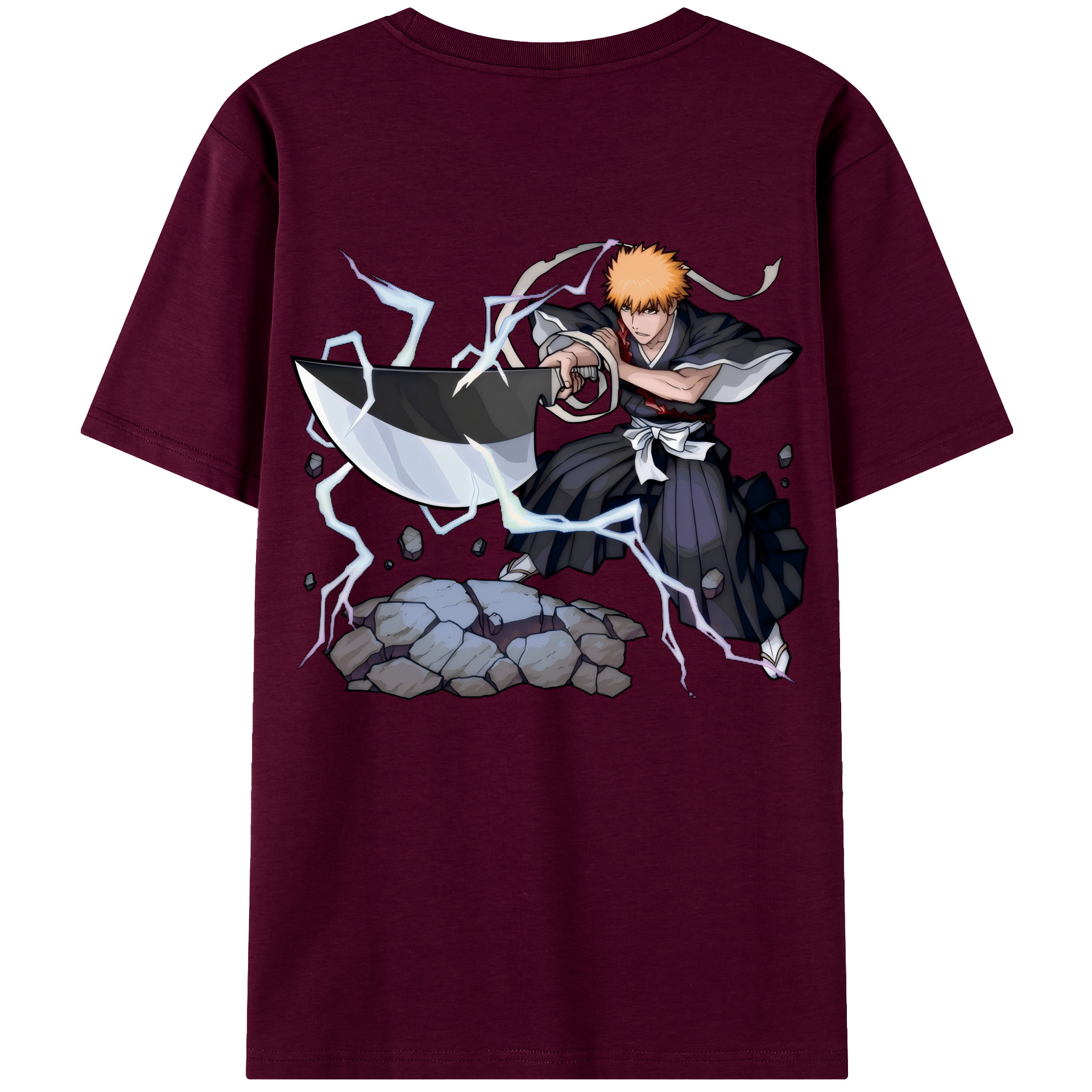（画像用） ブリーチ 黒崎一護（くろさき いちご）BLEACH Kurosaki Ichigo レディース半袖Tシャツ(バックプリント)